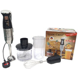 4 In 1 Silver Crest Hand Blender, Juicer, Chopper, Grinder, Mincer, Shaker 800W