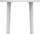 Heavy-Duty Round Plastic Outdoor Table with Umbrella Hole – Weather-Resistant Garden Patio Dining Table – White - 85cm