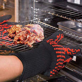 ARTC Extreme Heat Resistant Gloves - BBQ Gloves, Hot Oven Mitts, Charcoal Grill, Smoking, Barbecue Gloves for Grilling Meat Gloves, Insulated, Silicone Non-Slip Grips