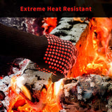 ARTC Extreme Heat Resistant Gloves - BBQ Gloves, Hot Oven Mitts, Charcoal Grill, Smoking, Barbecue Gloves for Grilling Meat Gloves, Insulated, Silicone Non-Slip Grips