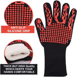 ARTC Extreme Heat Resistant Gloves - BBQ Gloves, Hot Oven Mitts, Charcoal Grill, Smoking, Barbecue Gloves for Grilling Meat Gloves, Insulated, Silicone Non-Slip Grips