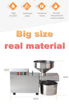 Electric Oil Press Machine – Stainless Steel Oil Extractor for Home Use, Cold/Hot Press, Easy to Operate, High Efficiency for Seeds, Nuts, and Grains - 1200W Commercial Use
