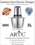 ARTC Electric Meat Grinder/Chopper Machine 3L ( Stainless Steel / Acrylic )