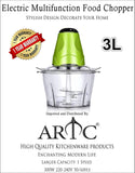 ARTC Electric Meat Grinder/Chopper Machine 3L ( Stainless Steel / Acrylic )