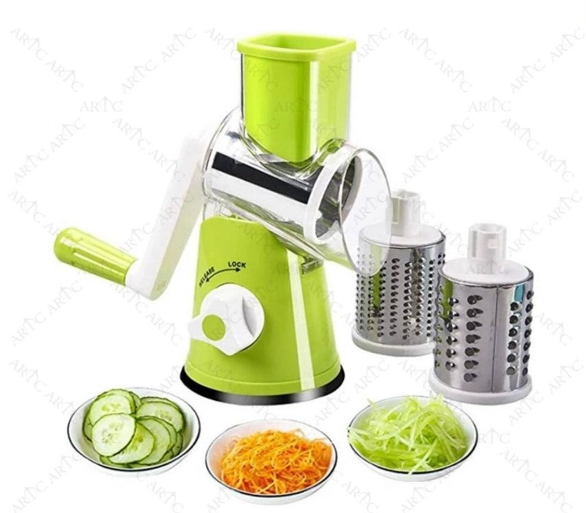 PREMIUM QUALITY Tabletop Drum Grater 3 in 1 White Color