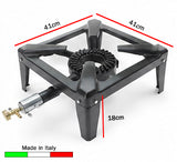 ARTC Heavy Duty Italian Gas Stove Burner LPG Single Burner Cooker Commercial Outdoor Camping & Catering Stove Strong Square Frame for Large Pots & Woks with 6mtr Hose & Regulator