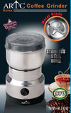 ARTC Household Electric Mill Grinder Machine 150W 2 PIN Stainless Steel Electric Spice Coffee Nut Grain Grinder, Multi‑Function Crusher Mill Blender Kitchen Tool