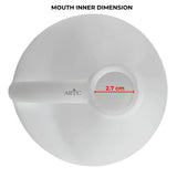 ARTC Empty 4 Liter Plastic Bleach Bottle with Handle and Screw Cap – Heavy Duty HDPE Gallon Container for Clorox, Cleaning Chemicals, Detergent, and Liquid Storage (White, 4L)