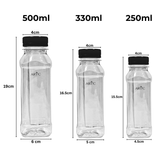 ARTC Plastic Juice Bottles Clear With Caps Milk Bottle Water Bottles For Kids Empty Bottle Zamzam Water Gym Water Bottle Reusable Plastic Juice Bottle Leak Proof