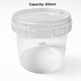 ARTC 300ml Plastic Food Storage Containers with Lids – Set of 3, Airtight, Leakproof, BPA-Free