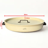 Breakfast serving tray or Dry fruit Serving 7 partition with cover Beige color