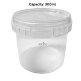 ARTC 300ml Plastic Food Storage Containers with Lids – Set of 3, Airtight, Leakproof, BPA-Free