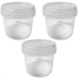 ARTC 300ml Plastic Food Storage Containers with Lids – Set of 3, Airtight, Leakproof, BPA-Free