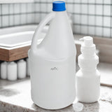 ARTC Empty 4 Liter Plastic Bleach Bottle with Handle and Screw Cap – Heavy Duty HDPE Gallon Container for Clorox, Cleaning Chemicals, Detergent, and Liquid Storage (White, 4L)