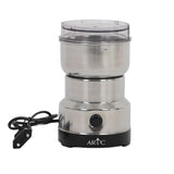 ARTC Household Electric Mill Grinder Machine 150W 2 PIN Stainless Steel Electric Spice Coffee Nut Grain Grinder, Multi‑Function Crusher Mill Blender Kitchen Tool