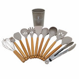 ARTC 12Pcs Silicone Non-stick Barreled Cooking Utensils Set