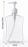 ARTC 500ml Refillable Empty Clear Soap Dispenser Bottle – Ergonomic Plastic Liquid Hand Soap Pump Container for Bathroom Vanity & Kitchen Sink, Lotion, Dish Soap – (Pack of 3)