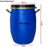 ARTC Plastic Storage Open Top Drums with Securing Ring