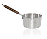 ARTC Aluminum Milk Pan with Wooden Handle - Aluminum Saucepan - Pouring Spout with Hanging Loop