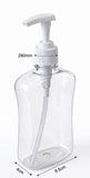 ARTC 500ml Refillable Empty Clear Soap Dispenser Bottle – Ergonomic Plastic Liquid Hand Soap Pump Container for Bathroom Vanity & Kitchen Sink, Lotion, Dish Soap – (Pack of 3)