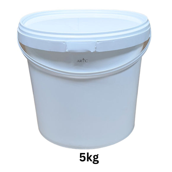 ARTC White Plastic Bucket With Lid Yogurt Container multipurpose bucket (Set of 3, White)