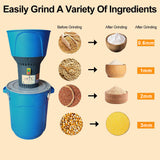 Grain Mill Grinder Electric Commercial Spice Corn Mill Machine with 5 Sieves Dry Grinding Machine for Household/Resturant/Hotel and Farms