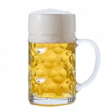 ARTC German Beer Mug Stein 1000ml Beer Tankard, Glass Stein, Isar Stein, Handled Beer mug, Classic Beer Tankard Jumbo Size