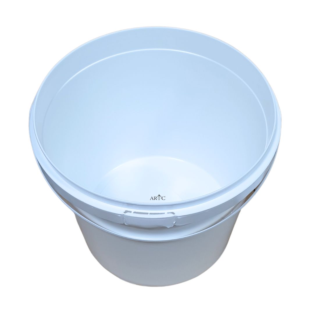 ARTC White Plastic Bucket With Lid Yogurt Container multipurpose bucke ...