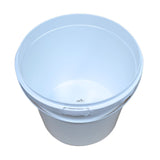 ARTC White Plastic Bucket With Lid Yogurt Container multipurpose bucket (Set of 3, White)
