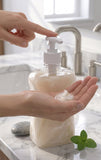 ARTC 500ml Refillable Empty Clear Soap Dispenser Bottle – Ergonomic Plastic Liquid Hand Soap Pump Container for Bathroom Vanity & Kitchen Sink, Lotion, Dish Soap – (Pack of 3)