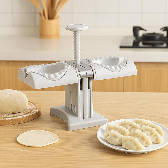 ARTC Household Double Head Automatic Dumpling Maker, Dumpling Skin Maker Molds, Dumpling Maker, Ravioli Press Mold Making Tool, Make Dumplings Empanadas Quickly, Kitchen