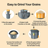 Grain Mill Grinder Electric Commercial Spice Corn Mill Machine with 5 Sieves Dry Grinding Machine for Household/Resturant/Hotel and Farms