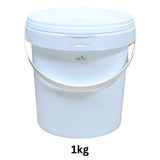 ARTC White Plastic Bucket With Lid Yogurt Container multipurpose bucket (Set of 3, White)