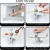 ARTC Household Double Head Automatic Dumpling Maker, Dumpling Skin Maker Molds, Dumpling Maker, Ravioli Press Mold Making Tool, Make Dumplings Empanadas Quickly, Kitchen