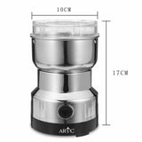 ARTC Household Electric Mill Grinder Machine 150W 2 PIN Stainless Steel Electric Spice Coffee Nut Grain Grinder, Multi‑Function Crusher Mill Blender Kitchen Tool