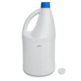 ARTC Empty 4 Liter Plastic Bleach Bottle with Handle and Screw Cap – Heavy Duty HDPE Gallon Container for Clorox, Cleaning Chemicals, Detergent, and Liquid Storage (White, 4L)