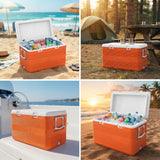 100L Large Ice Box Cooler – Heavy-Duty Insulated Ice Chest with Drain Plug & Carry Handles, Extra-Large Portable Cooler for Beach, Camping, BBQ, Picnic & Outdoor Events