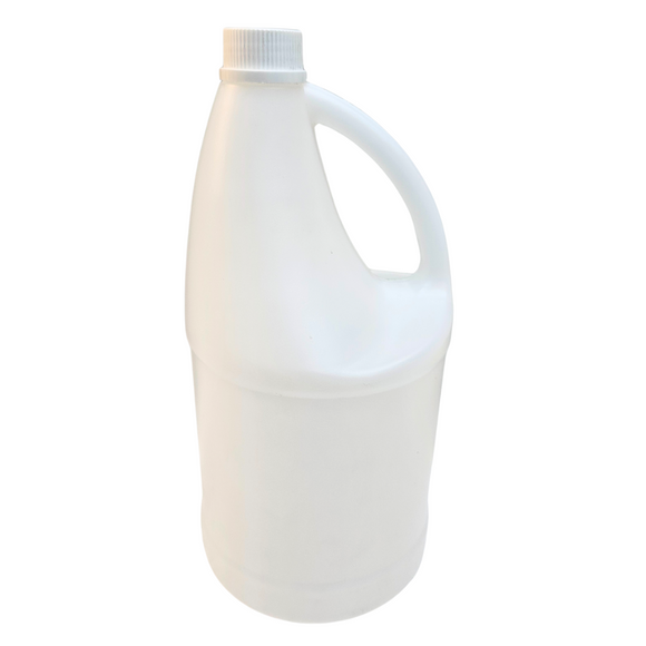 ARTC Empty 4 Liter Plastic Bleach Bottle with Handle and Screw Cap – Heavy Duty HDPE Gallon Container for Clorox, Cleaning Chemicals, Detergent, and Liquid Storage (White, 4L)
