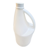 ARTC Empty 4 Liter Plastic Bleach Bottle with Handle and Screw Cap – Heavy Duty HDPE Gallon Container for Clorox, Cleaning Chemicals, Detergent, and Liquid Storage (White, 4L)