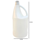ARTC Empty 4 Liter Plastic Bleach Bottle with Handle and Screw Cap – Heavy Duty HDPE Gallon Container for Clorox, Cleaning Chemicals, Detergent, and Liquid Storage (White, 4L)