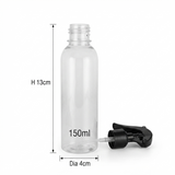 ARTC 3PCS Clear Plastic Spray Bottles Set – Refillable Empty Atomizer Mist Bottles with Black Trigger Sprayers, Leakproof Portable Containers for Water, Perfume, Hair Styling, and Essential Oils