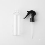 ARTC 3PCS Clear Plastic Spray Bottles Set – Refillable Empty Atomizer Mist Bottles with Black Trigger Sprayers, Leakproof Portable Containers for Water, Perfume, Hair Styling, and Essential Oils