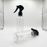 ARTC 3PCS Clear Plastic Spray Bottles Set – Refillable Empty Atomizer Mist Bottles with Black Trigger Sprayers, Leakproof Portable Containers for Water, Perfume, Hair Styling, and Essential Oils