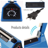 Impulse Heat Sealer Manual Bags Sealing Machine for Plastic PE PP with Extra Replacement Element Grip