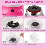 ARTC Cotton Candy Machine for Kids & Adults – Electric Candy Floss Maker with Sugar & Hard Candy Use – Easy Home Party Dessert Maker