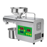 Electric Oil Press Machine – Stainless Steel Oil Extractor for Home Use, Cold/Hot Press, Easy to Operate, High Efficiency for Seeds, Nuts, and Grains - 800W Home Use