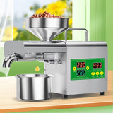 Electric Oil Press Machine – Stainless Steel Oil Extractor for Home Use, Cold/Hot Press, Easy to Operate, High Efficiency for Seeds, Nuts, and Grains - 800W Home Use