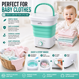 ARTC Portable Mini Washing Machine – Compact and Collapsible, 1.8kg Capacity for Small Spaces, Travel, and Quick Washes