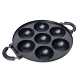 ARTC 7-Hole Vitumbua Pan – Nonstick Snack Maker with Glass Lid – Multi-Hole Pan for Vitumbua, Mini Pancakes, Cake Pops, and Snacks