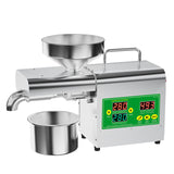 Electric Oil Press Machine – Stainless Steel Oil Extractor for Home Use, Cold/Hot Press, Easy to Operate, High Efficiency for Seeds, Nuts, and Grains - 800W Home Use